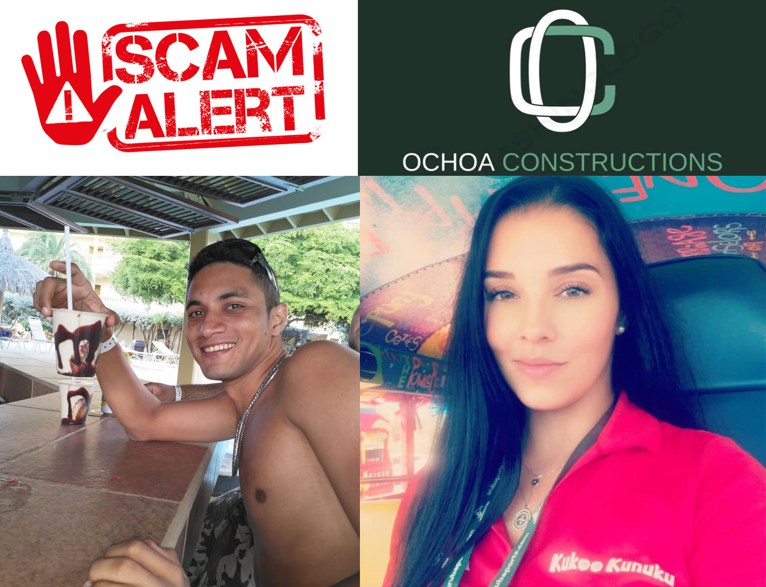 Ochoa Constructions Aruba Scam Shannia Paalman and Francisco Sucre